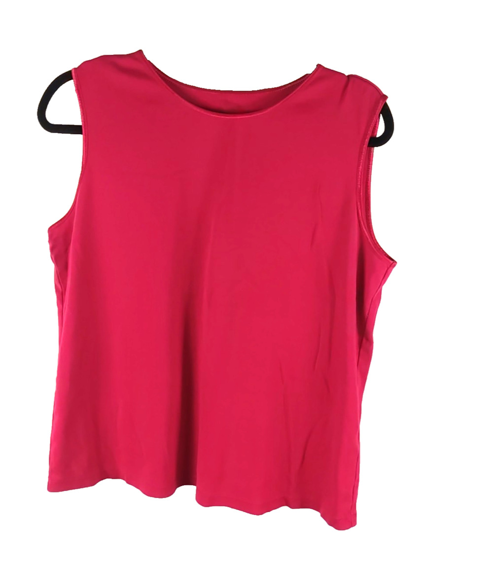 Christopher Banks Layer Your Look Women's Sleeveless T Shirt Size X L Red...